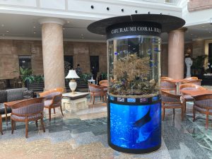 Aquarium in the lobby