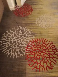 珊瑚のイメージの絨毯