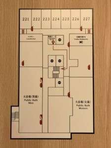 大浴場階のフロア図