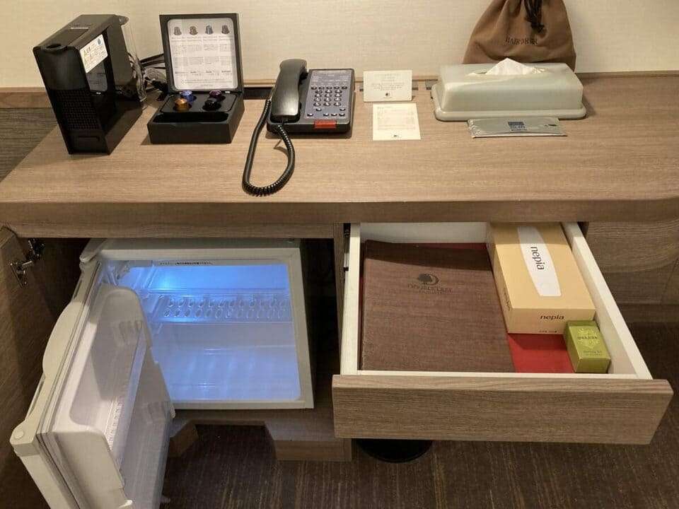 カウンターの上