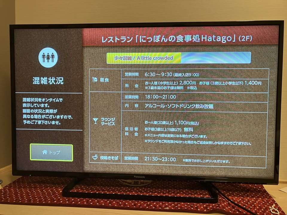 レストランの混雑状況