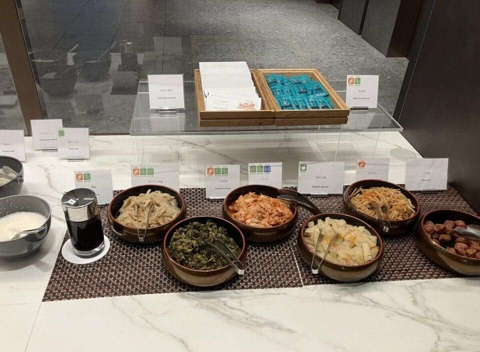 お漬物、梅干し、海苔