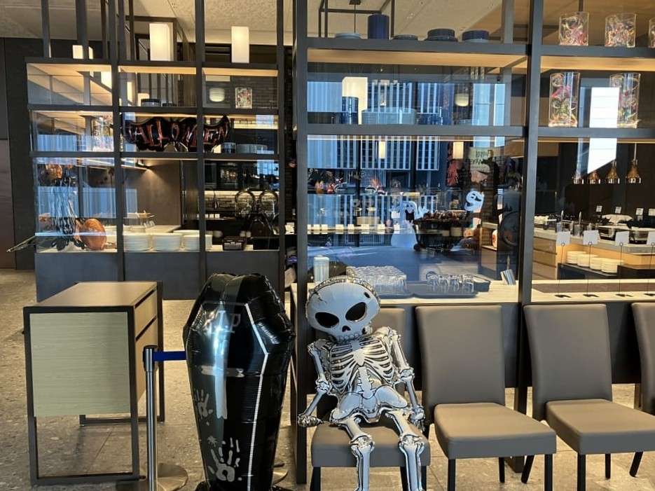 ハロウィーンのディスプレイ