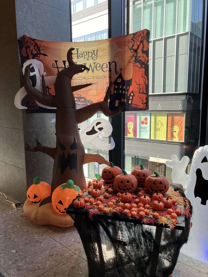 ハロウィーンのディスプレイ