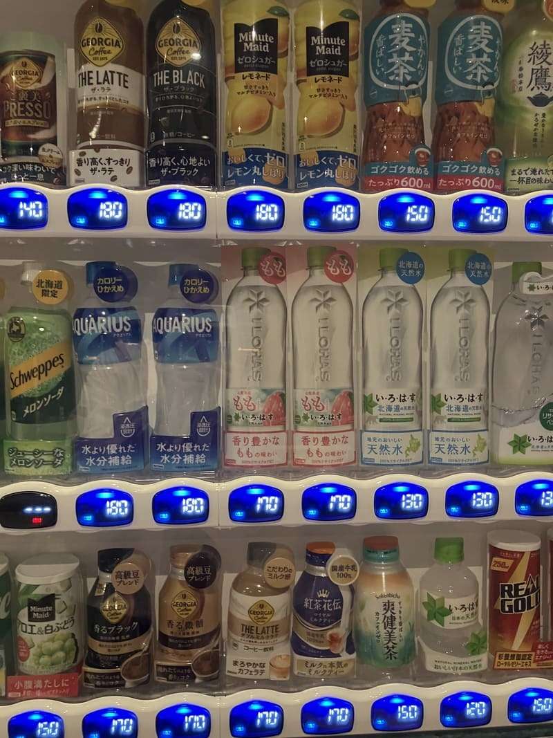 自販機のメニュー